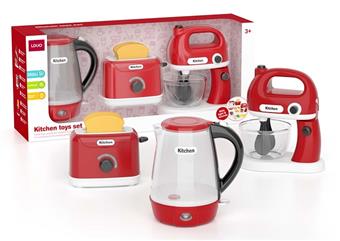 SIMULATED BREAD MAKER AND ELECTRIC SOUND LIGHT KETTLE AND MIXER (3 AND 2 * AA) DO NOT INCLUDE ELECTRICITY   ITEM NO.： W001315
