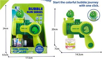 Dinosaur Rotating Headband Action Bubble Gun   ITEM NO.： W002106