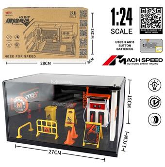 1: 24 alloy scene (fuel dispenser) (with acrylic)   ITEM NO.： W002074