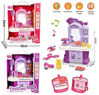 Cartoon dressing table with lighting and music (electricity not included)   ITEM NO.： W002286