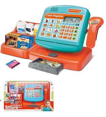 Play Home - Simulated Play Home Cash Register with Supermarket Rack   ITEM NO.： W001624