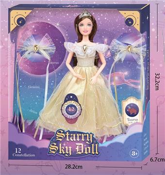 (GCC) 11.5-inch 12 joint zodiac doll - Taurus (4.20-5.20) -2 hair clips to wear on the head/crown   ITEM NO.： W002237