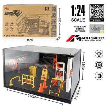 1: 24 alloy scene (charging station) (with acrylic)   ITEM NO.： W002075