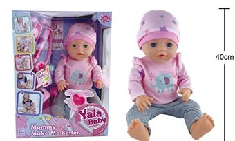 40 Activity Eye IC Doctor Function Doll, with functions such as drinking water, urinating, coughing, fever, blushing, injection, touch sensing, etc. It has a stethoscope with heartbeat sound and light, and a syringe nipple with magnetic induction function.   ITEM NO.： W002488