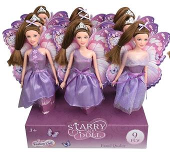 Purple Flower Fairy Princess -9 pieces/display box   ITEM NO.： W002216