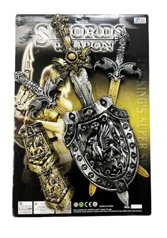 Green Gold Three Swords Mixed Color+Shield+Double Bracelet   ITEM NO.： W001424