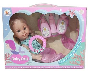 12 INCH 12 SOUND MERMAID GIRL DOLL ACCESSORIES   ITEM NO.： W002415