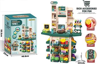Playing house with oversized sound and light dining table toys (supermarket toys)   ITEM NO.： W001988