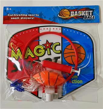 Injection molded basketball board (with 1 10cm basketball, 1 pump, 1 basketball net, and 1 hook)   ITEM NO.： W000732