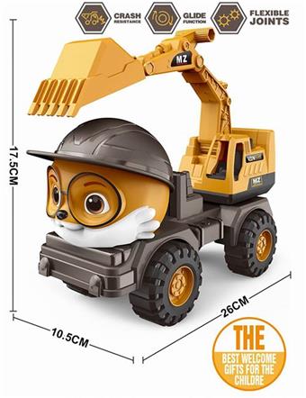 Three Squirrels Sliding Engineering Vehicle   ITEM NO.： W002601