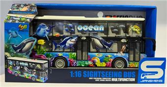 1: 16 Ocean World double decker bus can open the door   ITEM NO.： W001866