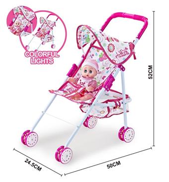 Colorful Light Iron Cart with 10 inch Empty Body Music Boy   ITEM NO.： W001063