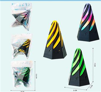 7CM hexagonal spinning music   ITEM NO.： W000188