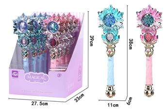 ICE AND SNOW ELECTRIC DOUBLE ROTATION MAGIC STICK (2-COLOR MIXED)   ITEM NO.： W001504