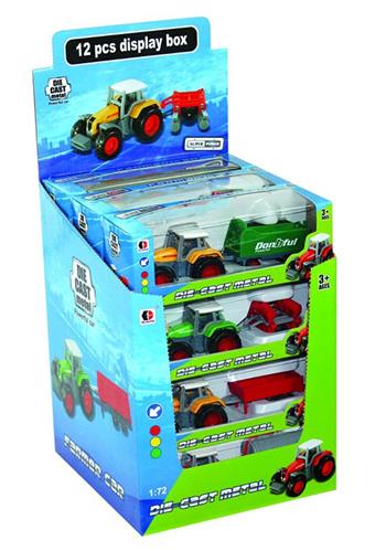 Four mixed models of sliding alloy farmer's vehicles   ITEM NO.： W000629