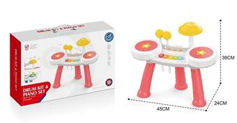 Dynamic Jazz Drum (Pink) Children's Enlightenment Early Education Toy Baby Comfort Toy Creative Toy   ITEM NO.： W001782