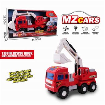 Super sized story inertia fire truck (with lighting and music)   ITEM NO.： W002629