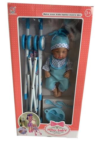 12 inch inflatable body glue head, handcart doll window box   ITEM NO.： W000940