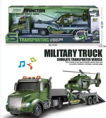 1: 16 inertia American trailer towing 1 taxiing helicopter   ITEM NO.： W001881