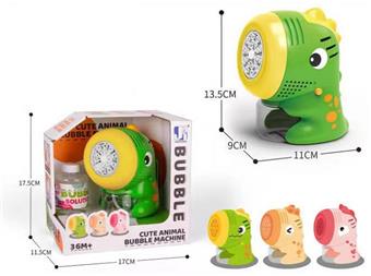 Electric small 20 hole dinosaur bubble machine   ITEM NO.： W002105