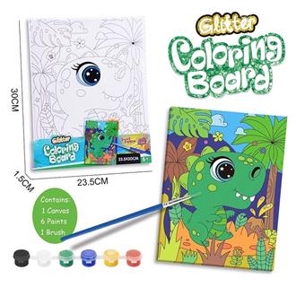 DIY Coloring Board Set - Dinosaur (24X30CM)   ITEM NO.： W000472