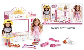 12 inch fashionable girl bunk bed set   ITEM NO.： W002375