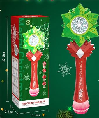 Snowflake Windmill Bubble Stick - Christmas Edition   ITEM NO.： W001320