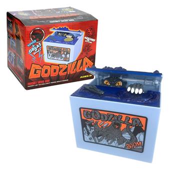 Godzilla dinosaur piggy bank new cartoon money stealing cat electric music piggy bank toy with sound and light fun enlightenment toy   ITEM NO.： W000348