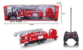 (ELECTRICITY) FOUR-WAY REMOTE CONTROL LADDER TOWING PIPE FIRE TRUCK   ITEM NO.： W000774
