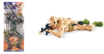 Plug board electric climbing soldier (gun head with lamp)   ITEM NO.： W001759
