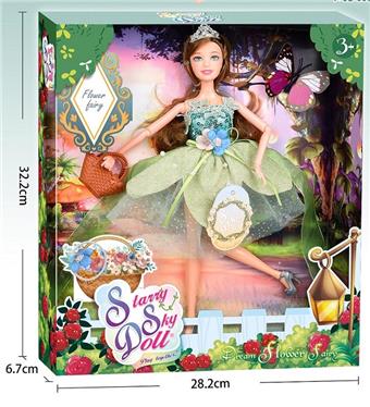 (GCC) 11.5-inch 12 joint Summer Flower Fairy Series - Colorful Flower Fairy Carrying Fairy Tote Bag - Crown - Hair Tied Elastic Band - Butterfly   ITEM NO.： W002209