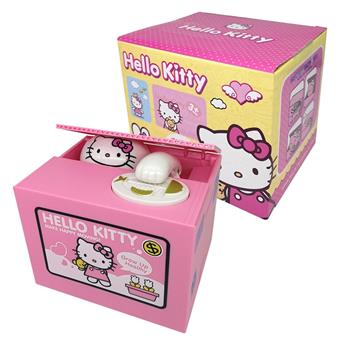 Cartoon KT piggy bank new cartoon thief cat electric music piggy bank toy fun sound effects puzzle toy   ITEM NO.： W000353