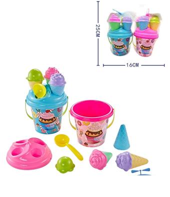 Beach toys -9-piece ice cream bucket set   ITEM NO.： W001389
