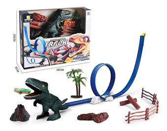 (GCC) Dinosaur Scene Rotating Orbital Alloy Car   ITEM NO.： W002010