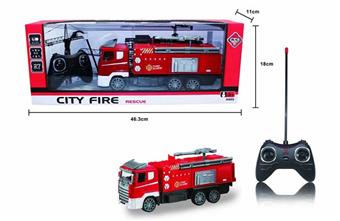 (NOT INCLUDING ELECTRICITY) FOUR WAY REMOTE-CONTROLLED WATER GUN FIRE TRUCK   ITEM NO.： W000767