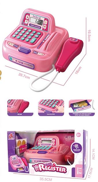 Cash register (LCD calculation+card swiping+scanning function) for girls   ITEM NO.： W001627