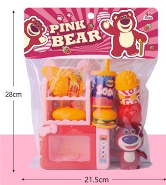 Strawberry Bear Microwave Oven Small Appliance Set for Home Furnishing   ITEM NO.： W000730