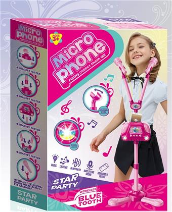 Girl dual microphone Bluetooth Lighting sound   ITEM NO.： W000875