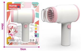 Suction plate electric hair dryer pink (without electricity 2*AAA package 0.5)   ITEM NO.： W000598