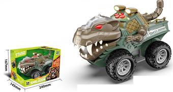 Inertial mechanical saber toothed tiger car (with lights, music, and actions)   ITEM NO.： W002270