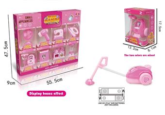 Mini electric simulation light and sound vacuum cleaner (pink) 2 * AA not included   ITEM NO.： W002039