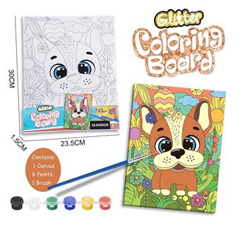 DIY Coloring Board Set - Puppy (24X30CM)   ITEM NO.： W000473