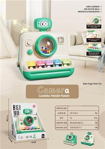 Baby puzzle simulation camera multifunctional sound and light camera piano (window box)   ITEM NO.： W000439
