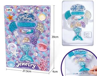 Mermaid DIY Creative Bead Decoration (Blue)   ITEM NO.： W000027