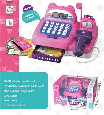 Playing house - cash register with microphone and card reader function   ITEM NO.： W001622
