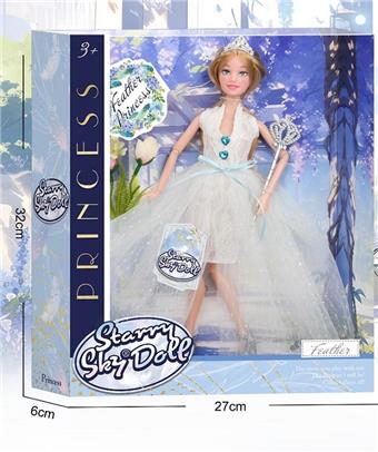 11.5-inch Jointless White Feathered Princess-   ITEM NO.： W002226