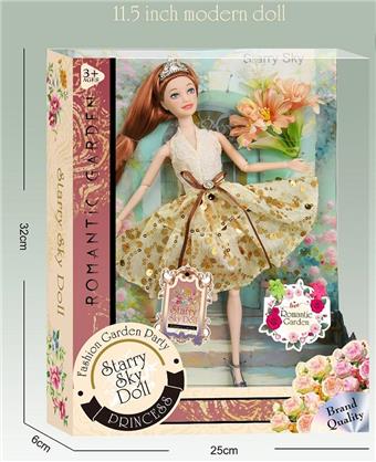 11.5-inch 11 joint Golden Princess Doll - Paired with Hair Clip * 2 Simulated Bouquet Crown   ITEM NO.： W002230