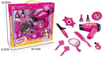 Electric hair dryer set 2 * AAA, no electricity included, girl's play toy   ITEM NO.： W002035