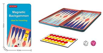Western backgammon (magnetic iron box)   ITEM NO.： W001828