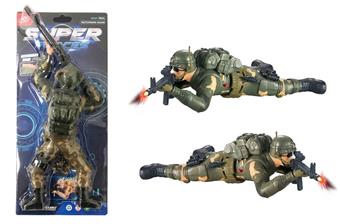 Plug board electric climbing soldier (gun head with lamp)   ITEM NO.： W001760